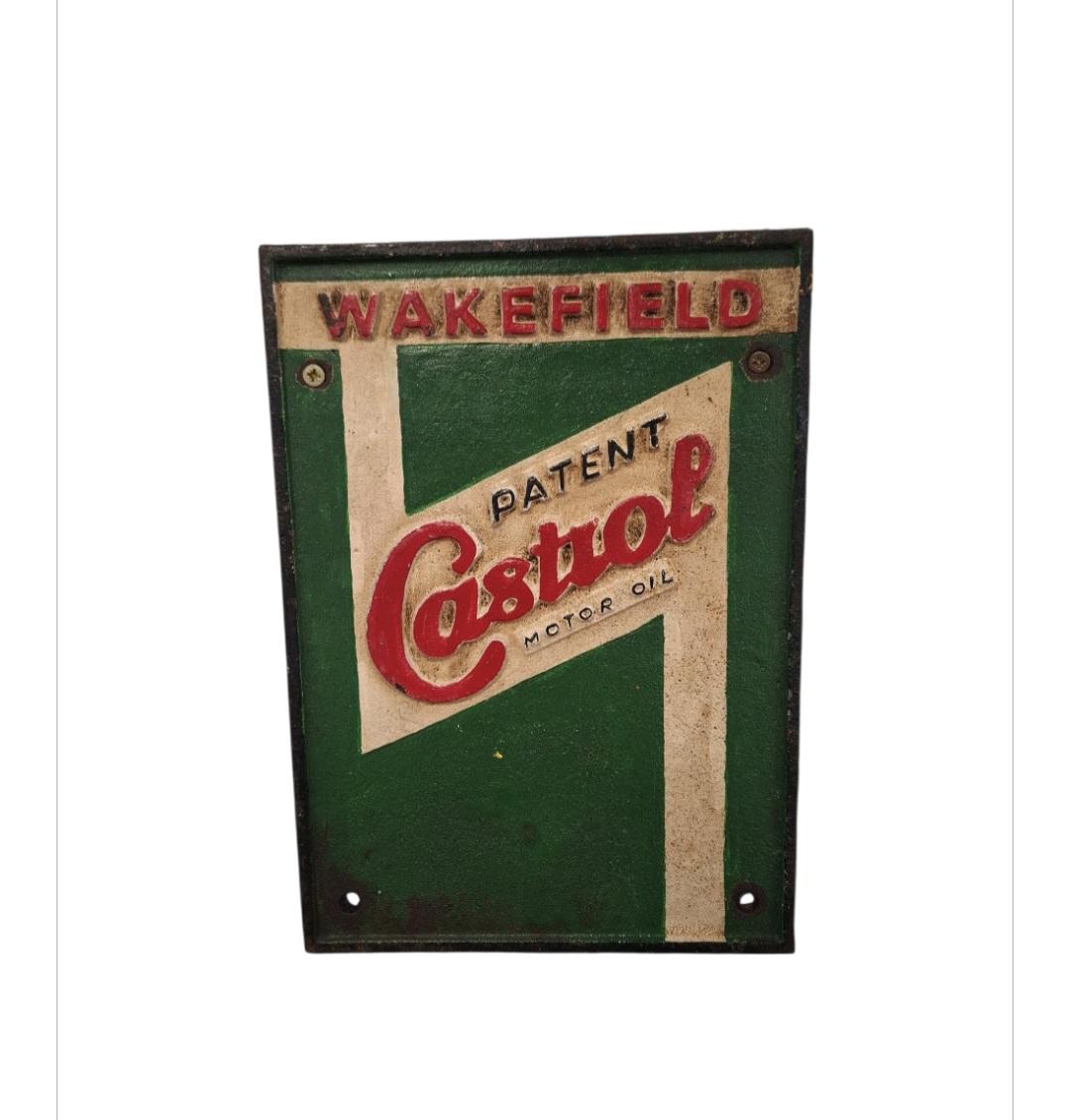 Retro "Wakefield Castrol Motor Oil" Metal Sign (1 of 1)