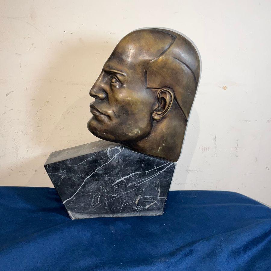 Mussolini. Bronze & Marble Art Deco (1 of 7)