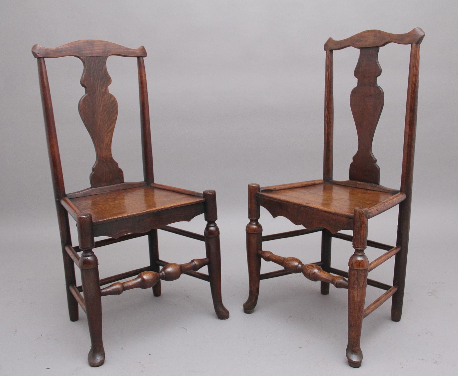 Pair of 18th Century Antique Elm Side Chairs (1 of 12)