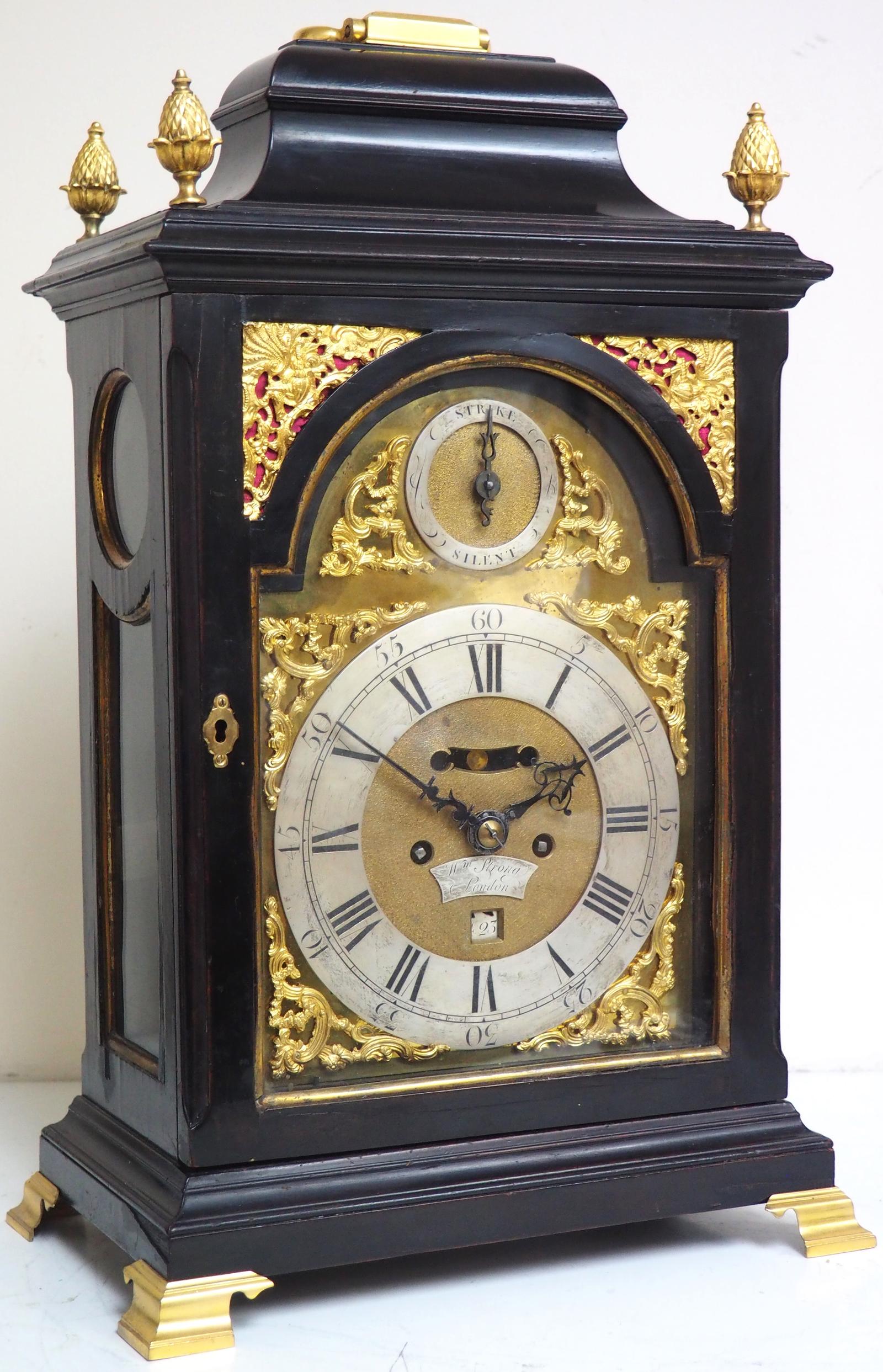 London Verge Bell Top Bracket Clock Double Fusee William Strong London (1 of 15)