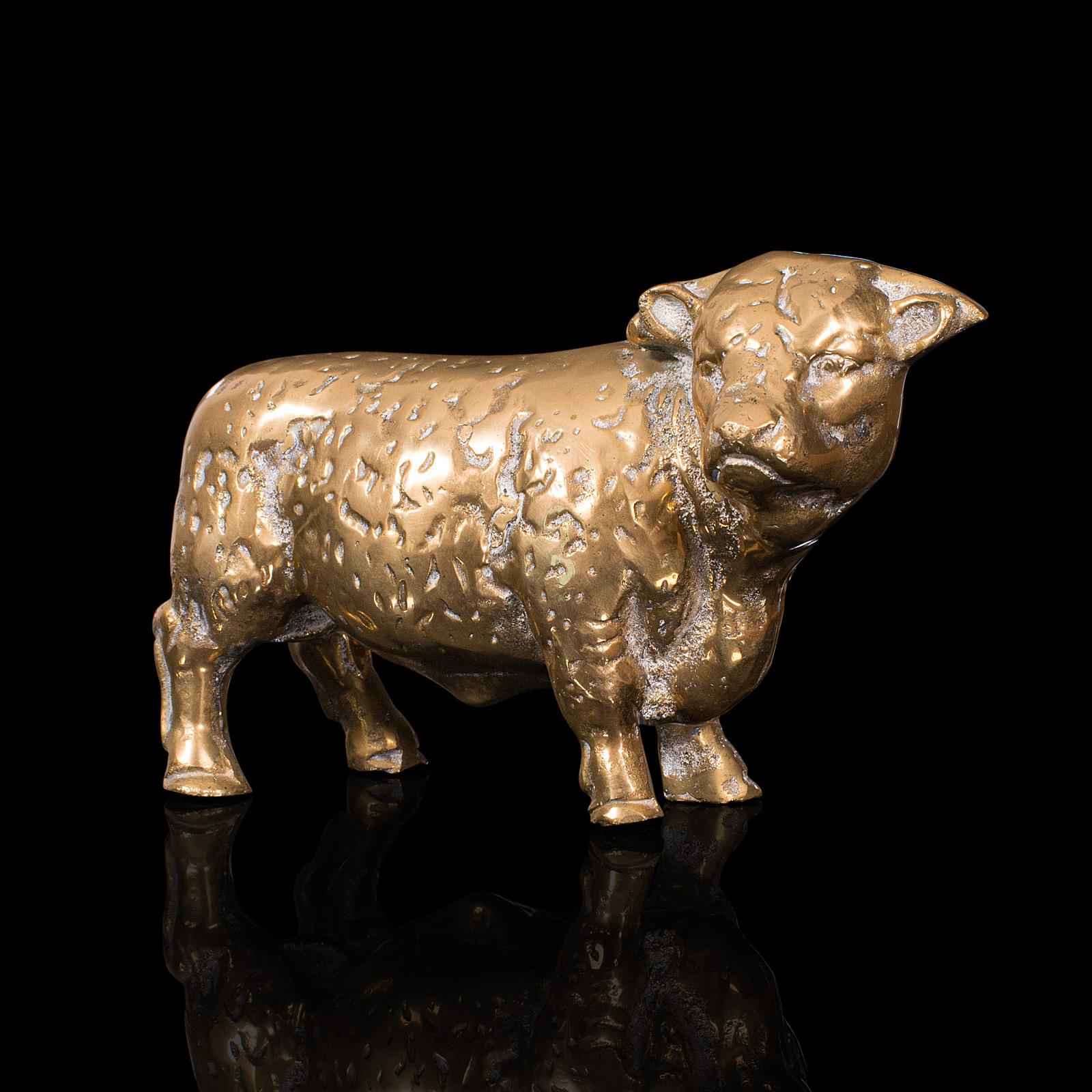 Antique Decorative Bull Figure, English, Brass, Desk, Display Statue, Victorian (1 of 12)