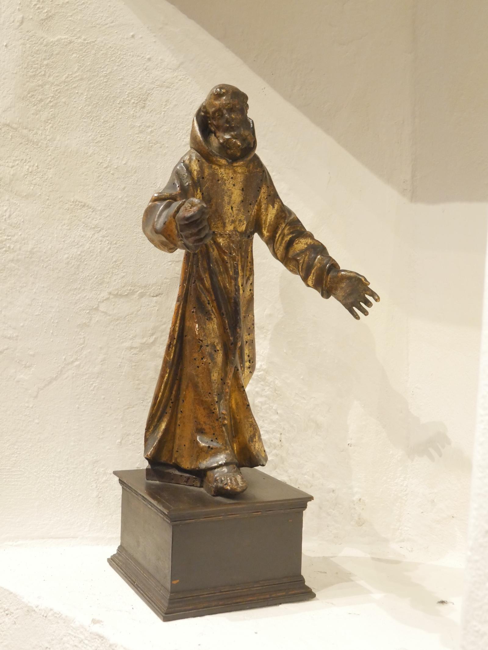 Gilt Carved Figure Saint Francis (1 of 13)