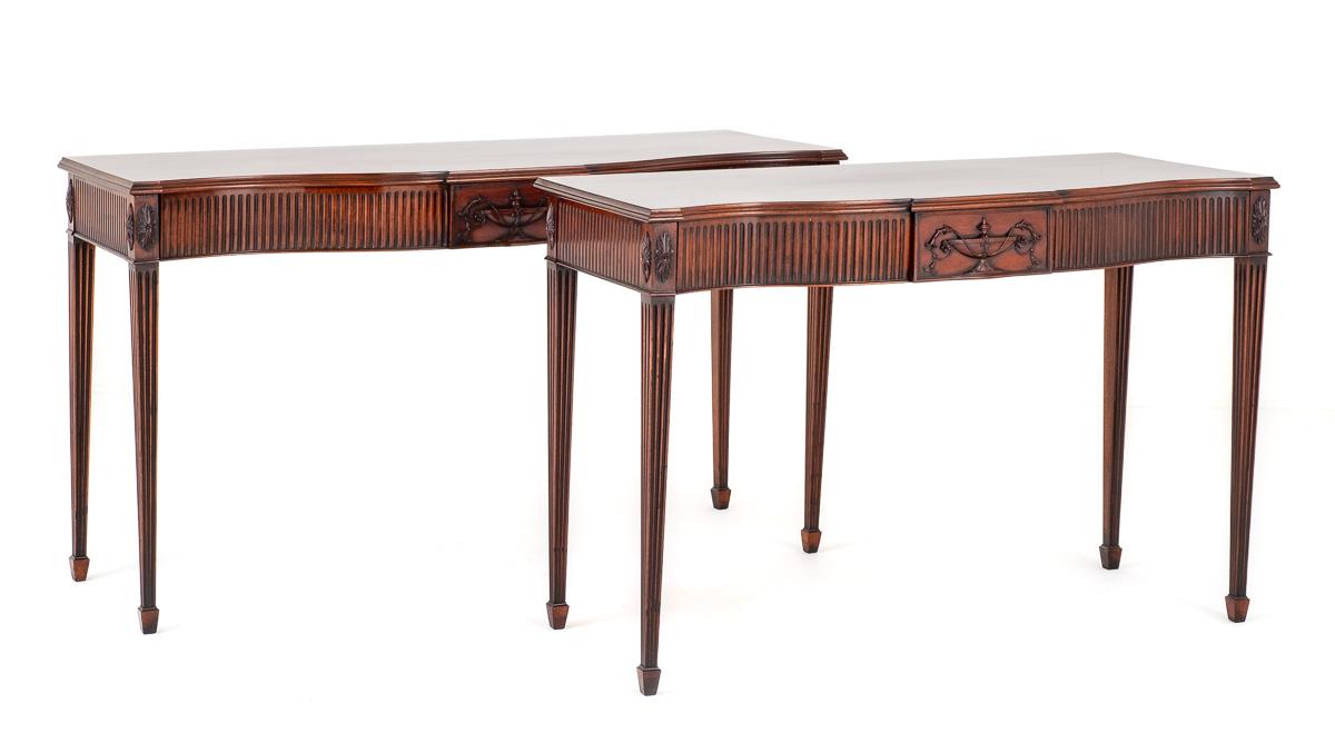 Pair of Adams Style Mahogany Console Tables (1 of 8) Pair of Adams Style Mahogany Console Tables (1 of 8)