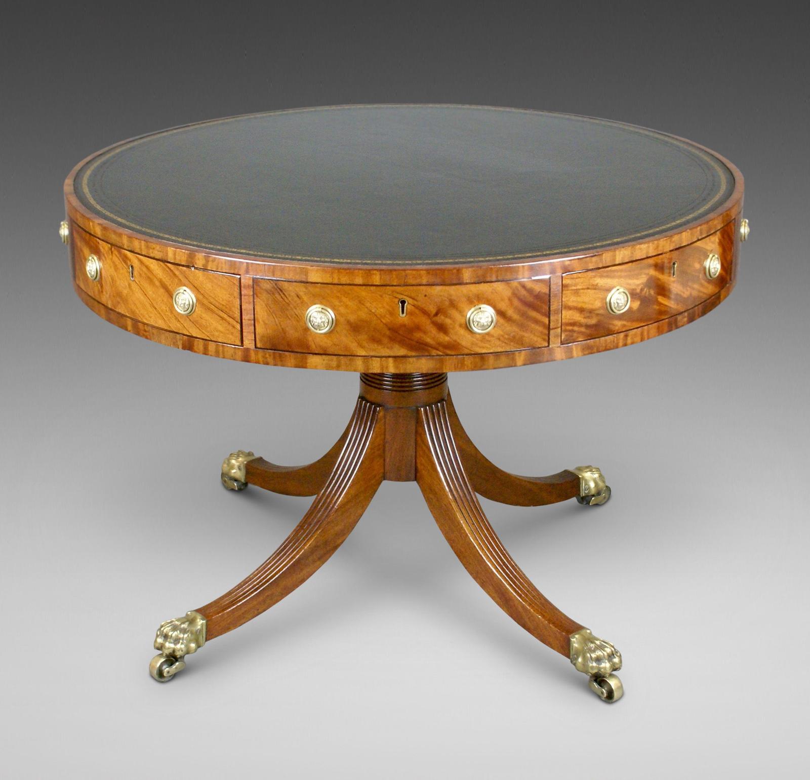 A Fine Regency Mahogany Drum Table (1 of 6) A Fine Regency Mahogany Drum Table (1 of 6)