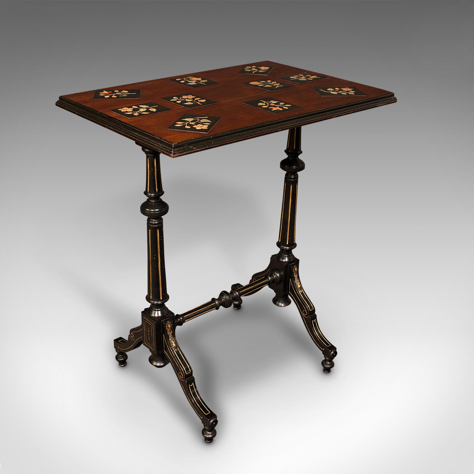 Antique Specimen Table, English, Inlaid, Occasional, Aesthetic Period, Victorian (1 of 12)