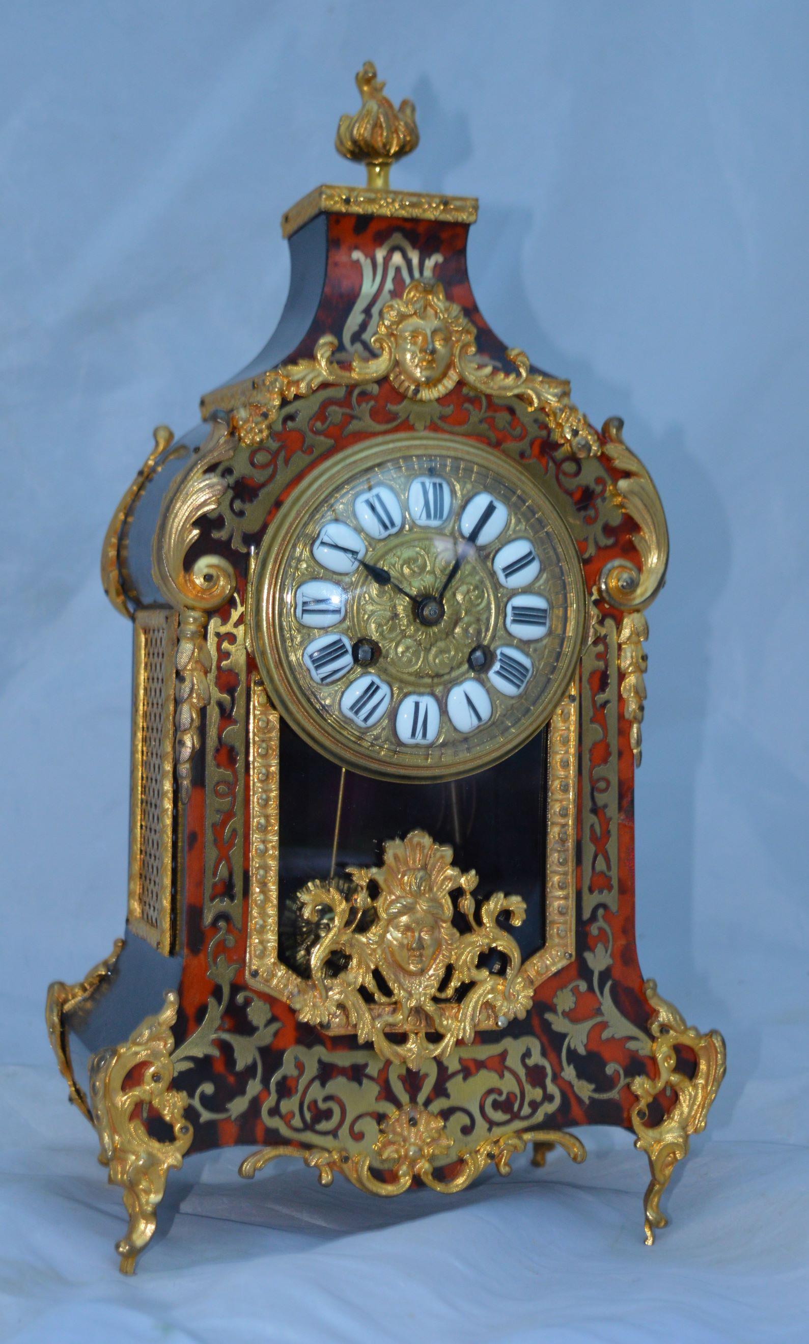 French Boulle Inlaid Mantel Clock (1 of 6) French Boulle Inlaid Mantel Clock (1 of 6)