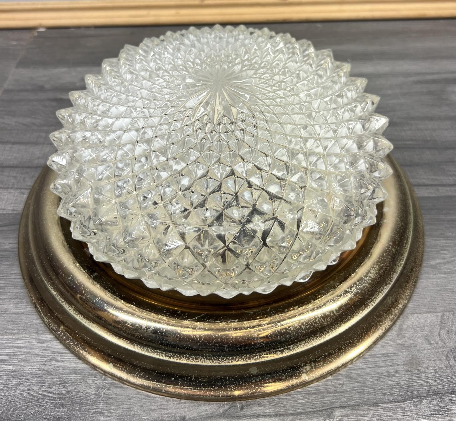 Ceiling Light Vintage Crystal Glass Metal Fitting 2 Bulb (1 of 7) Ceiling Light Vintage Crystal Glass Metal Fitting 2 Bulb (1 of 7)