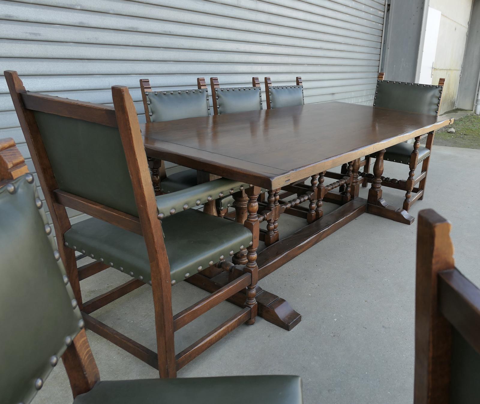 Mid Century  Refectory Table with Dining Chairs (1 of 13)