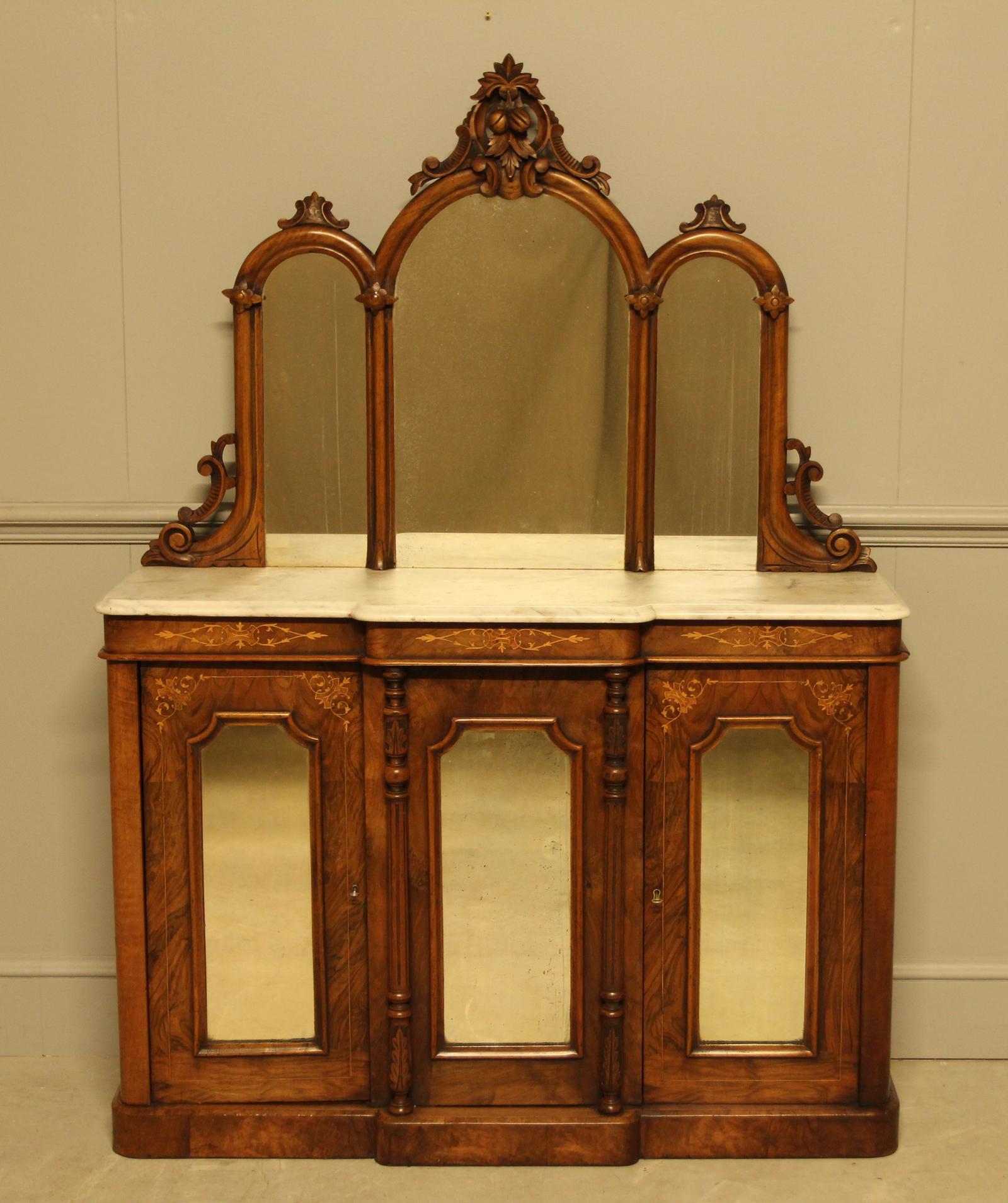 Victorian Burr Walnut Credenza (1 of 12)