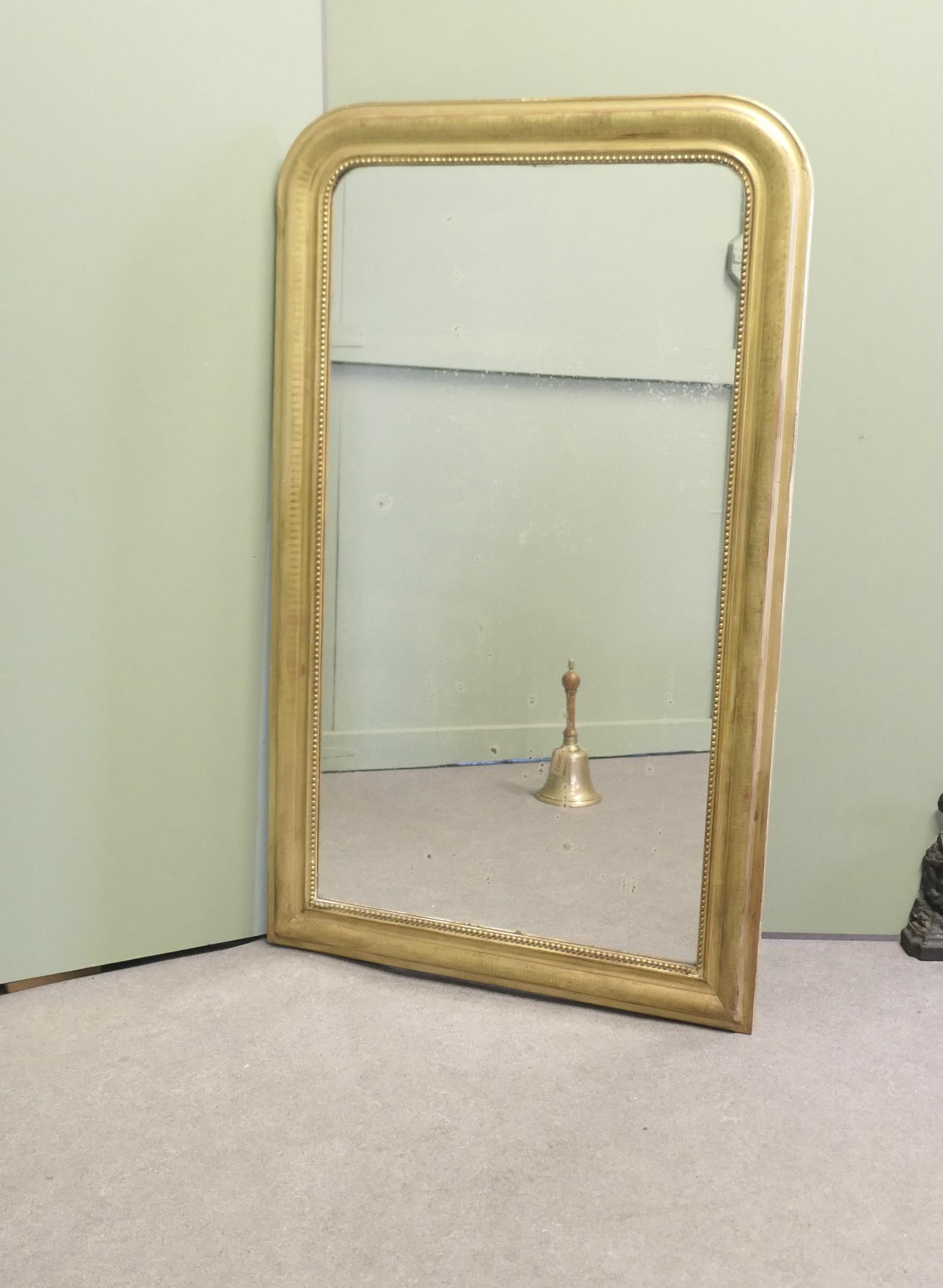 French 19th Century Louis Philippe Gold Mirror (1 of 6)