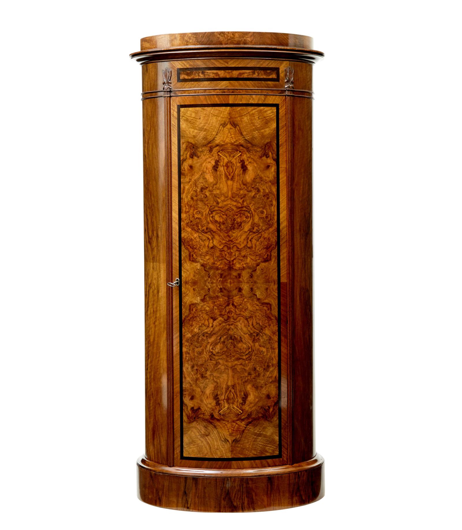 19th Century Burr Walnut Pedestal Cupboard (1 of 10) 19th Century Burr Walnut Pedestal Cupboard (1 of 10)