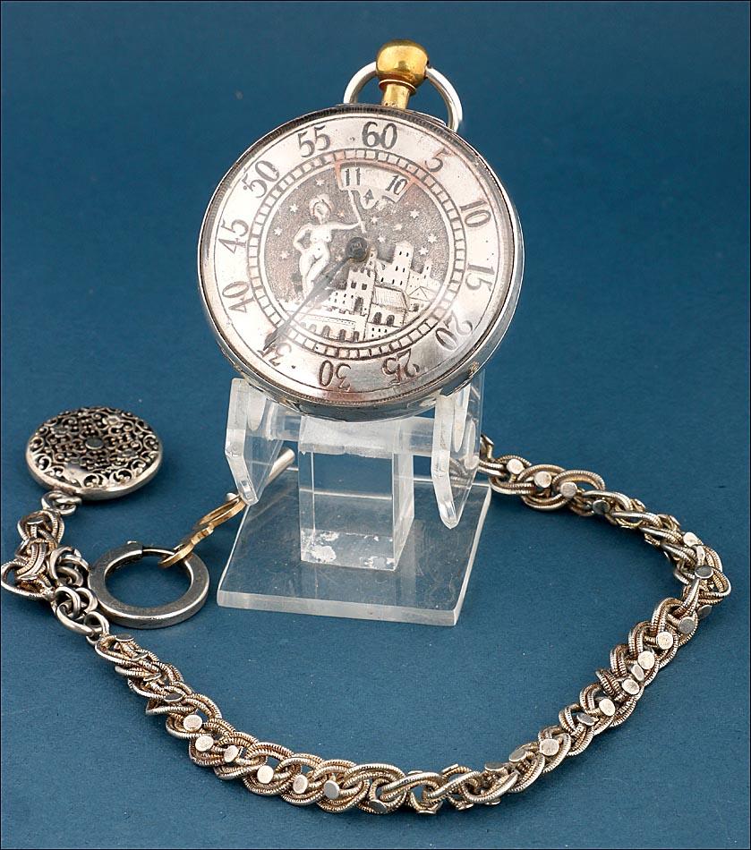 Antique Erotic Verge-fusee Pocket Watch. Silver. London, 1823 (1 of 21)