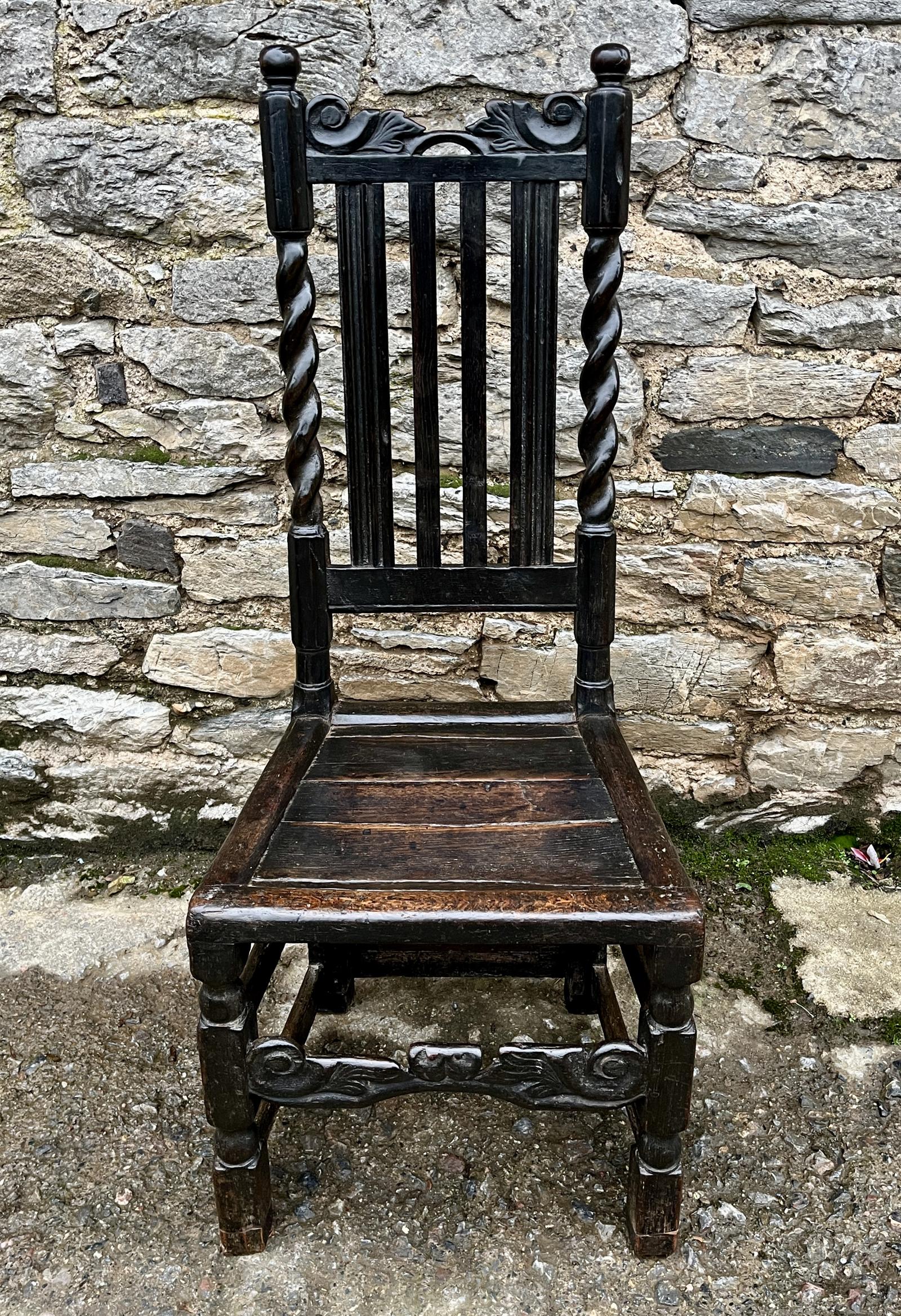 17th Century Oak Backstool (1 of 18) 17th Century Oak Backstool (1 of 18)