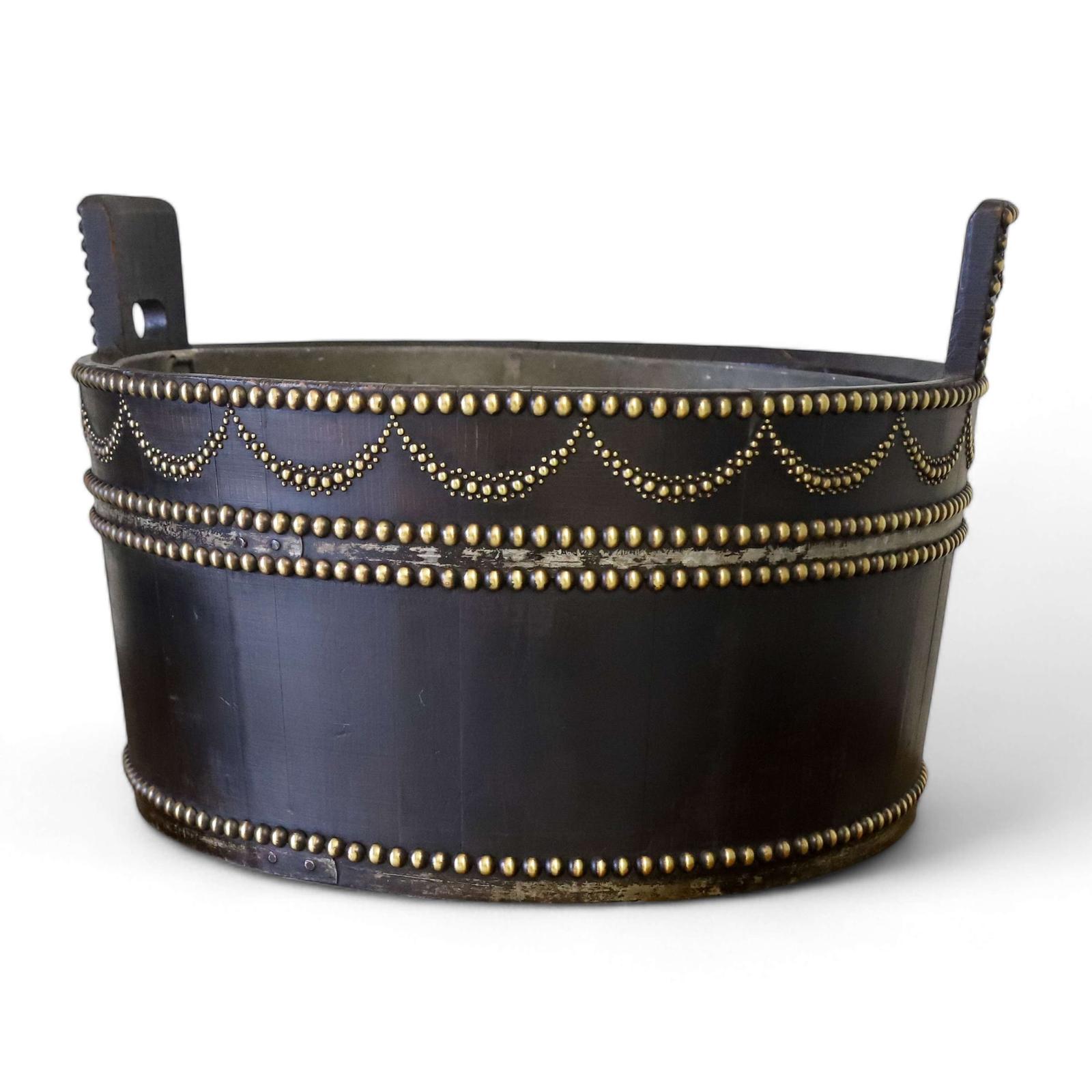 19th Century circa 1840 Georgian Style Coopered Grape Bin with Liner (1 of 5)