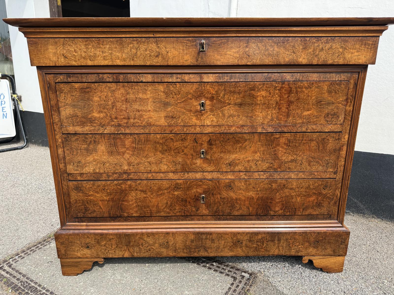 Burr Walnut Louis Philippe Commode (1 of 6)