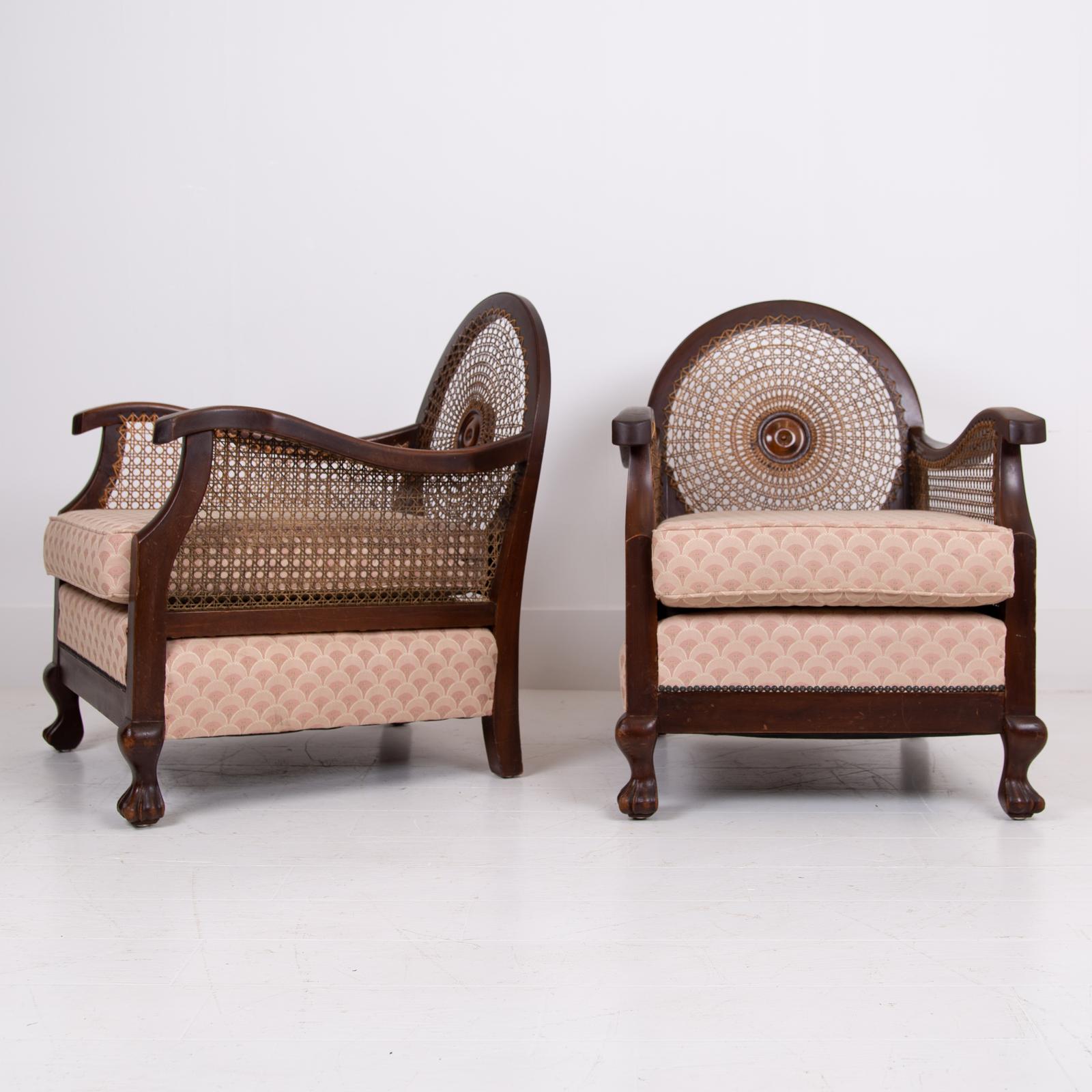Pair of Attractive Bergere Armchairs 1920s (1 of 19) Pair of Attractive Bergere Armchairs 1920s (1 of 19)