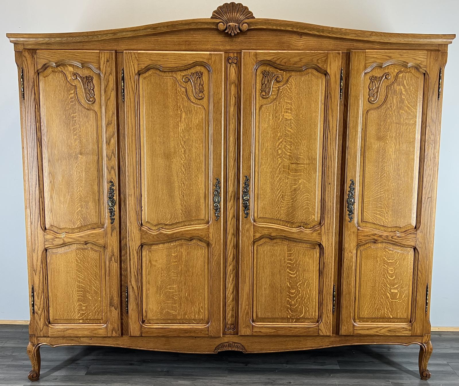 Wardrobe Vintage French Closet Carved Oak Armoire (1 of 11) Wardrobe Vintage French Closet Carved Oak Armoire (1 of 11)