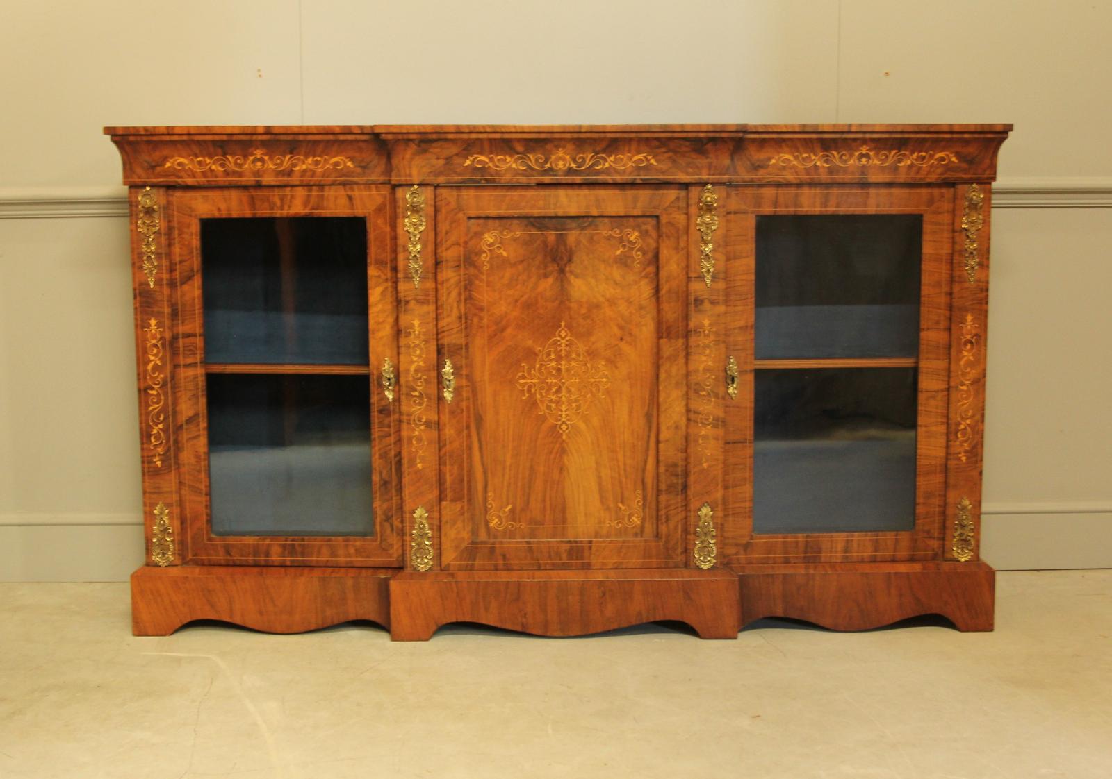 A Victorian Burr Walnut Bookcase Display Sideboard (1 of 11)
