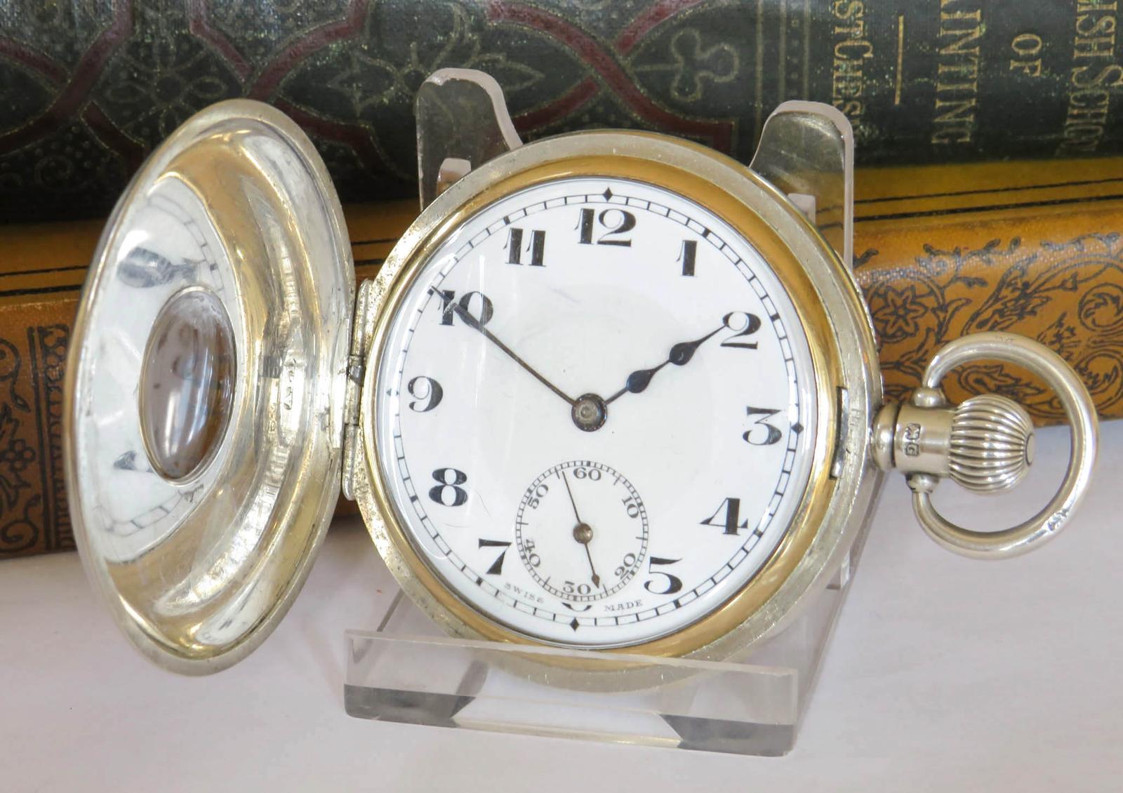 Pocket Watch: 1930s Silver Hunter Pocket Watch, Bravery Award (1 of 7) Pocket Watch: 1930s Silver Hunter Pocket Watch, Bravery Award (1 of 7)