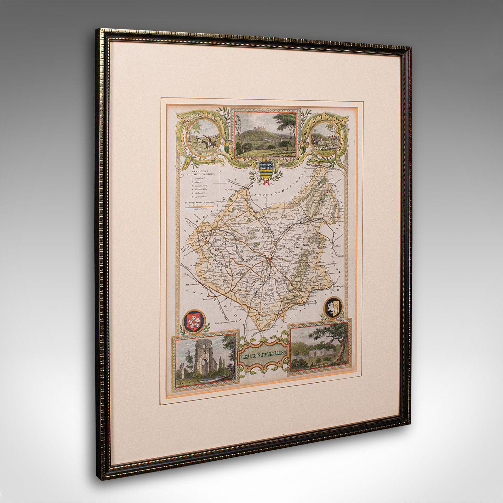 Antique Leicestershire Map, English, Framed Cartographic Interest, Victorian (1 of 12) Antique Leicestershire Map, English, Framed Cartographic Interest, Victorian (1 of 12)