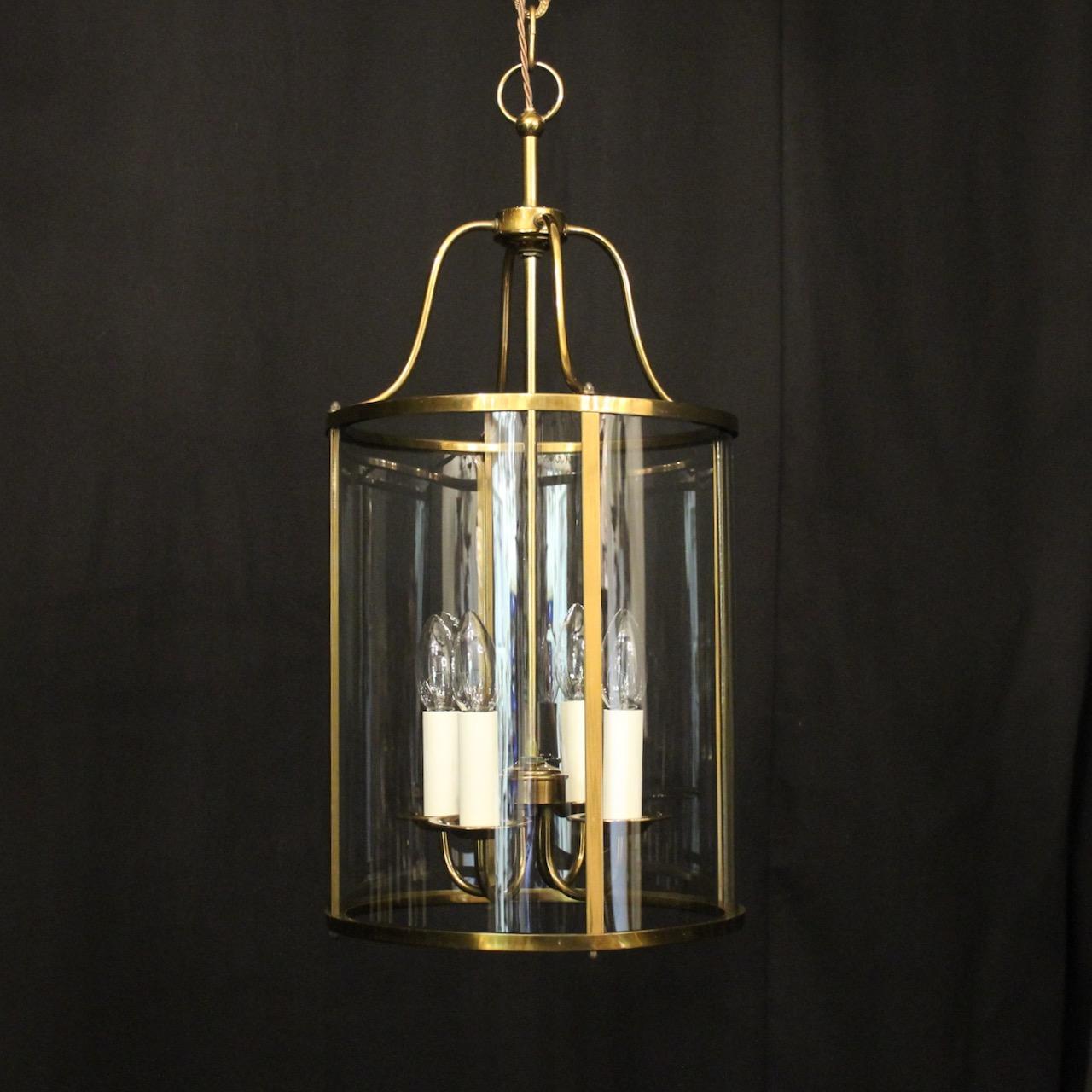 English Convex Gilded Four Light Hall Lantern (1 of 10) English Convex Gilded Four Light Hall Lantern (1 of 10)