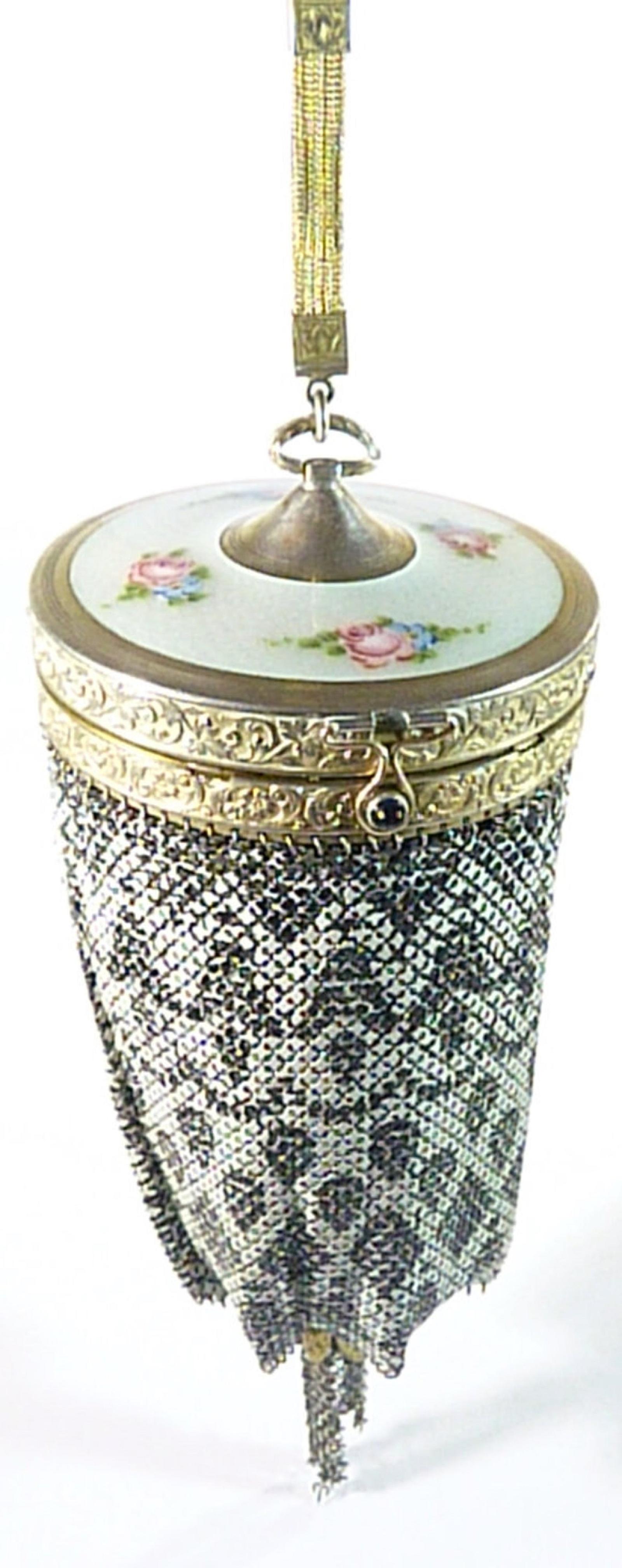 Rare 1920s Flapper Bag Sterling Silver Top (1 of 12)