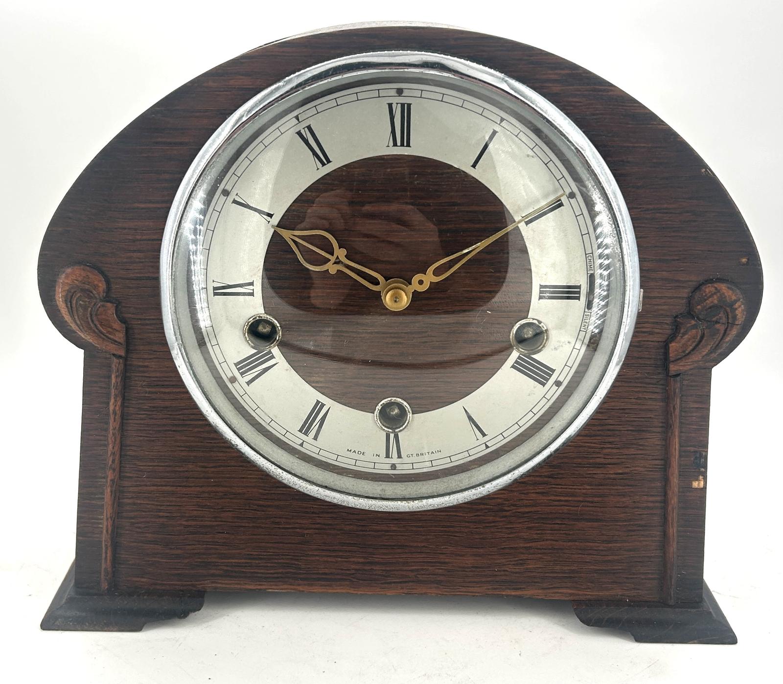 Spectacular Art Deco Smiths Westminster Chime Mantel Clock ca.1940 (1 of 10)