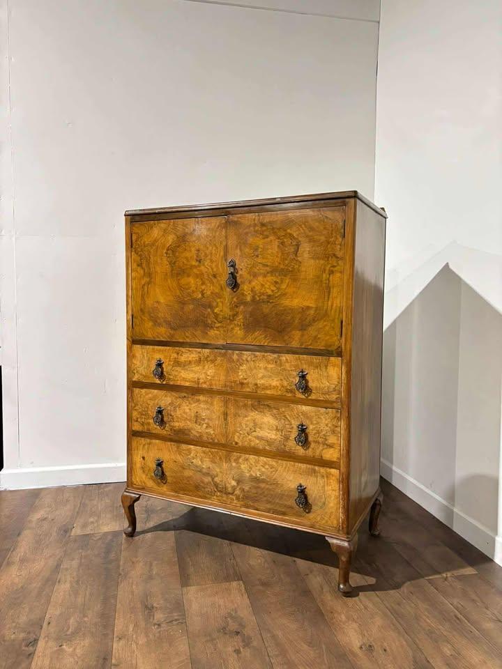Art Deco Walnut Tallboy (1 of 15)