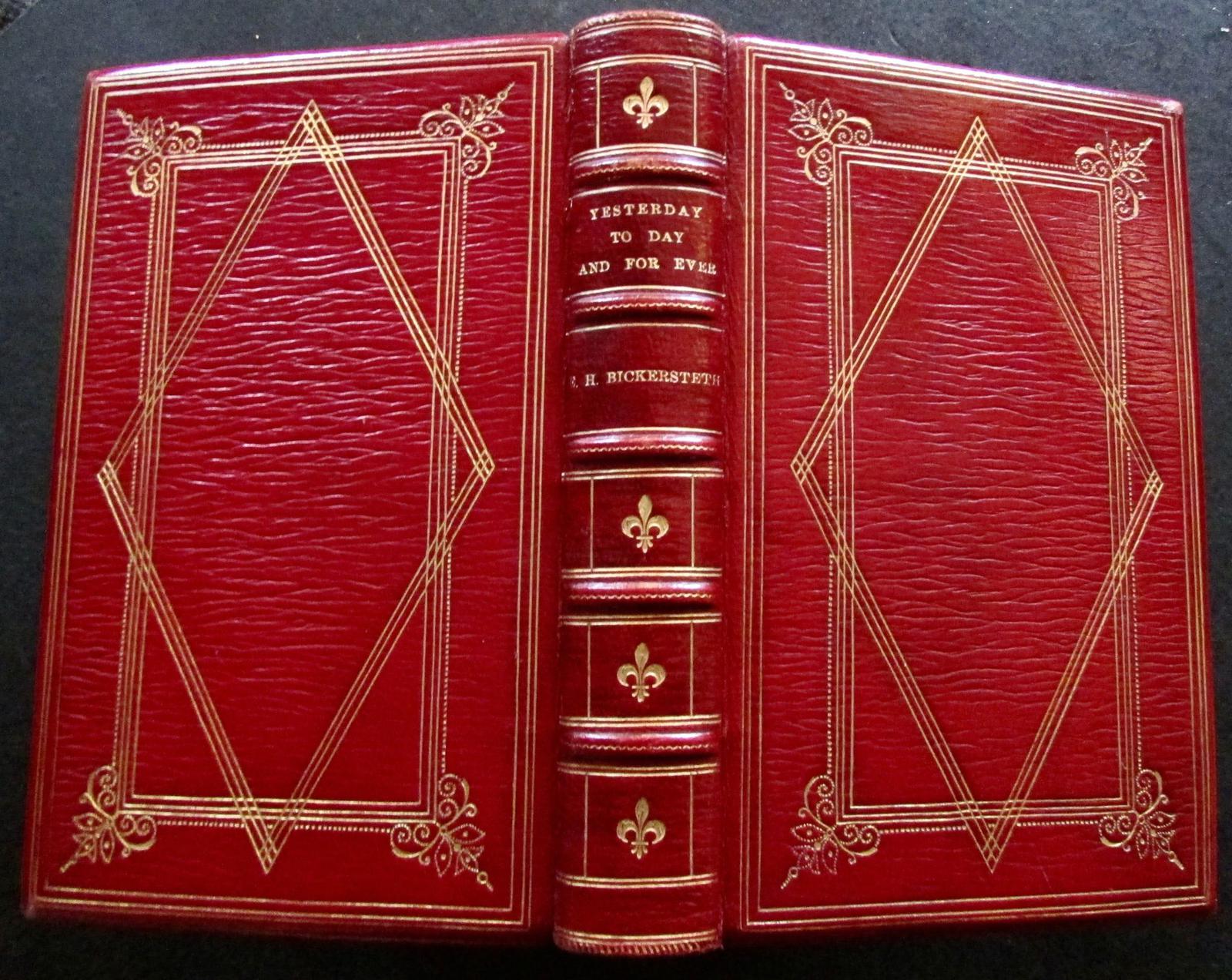 1872 Yesterday Today & For Ever Poems by Edward Bickersteth Fine Leather Cover (1 of 5)