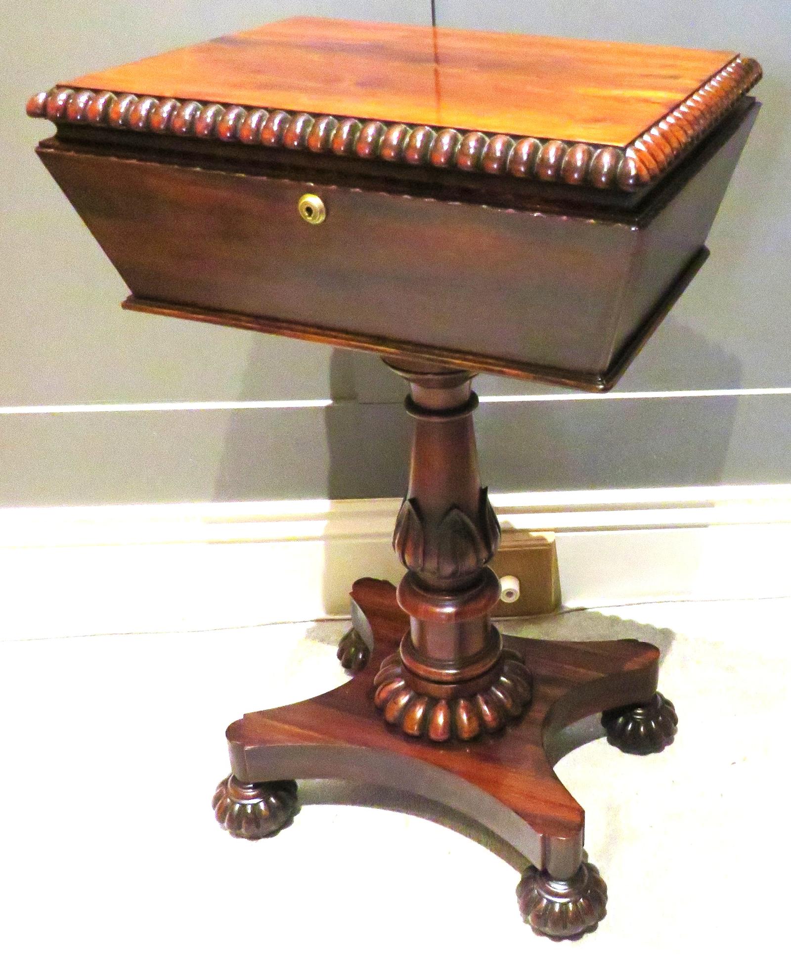Gillows Tea Poy / Tea Caddy on Stand (1 of 4)