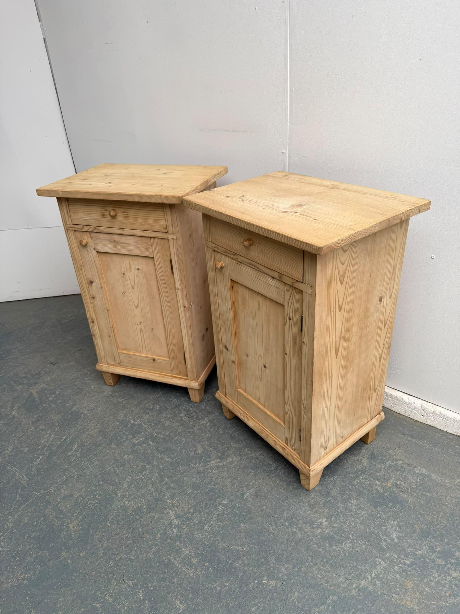 Stunning Pair of Antique Pine Tall Victorian Bedside Cabinets to wax / paint (1 of 8) Stunning Pair of Antique Pine Tall Victorian Bedside Cabinets to wax / paint (1 of 8)