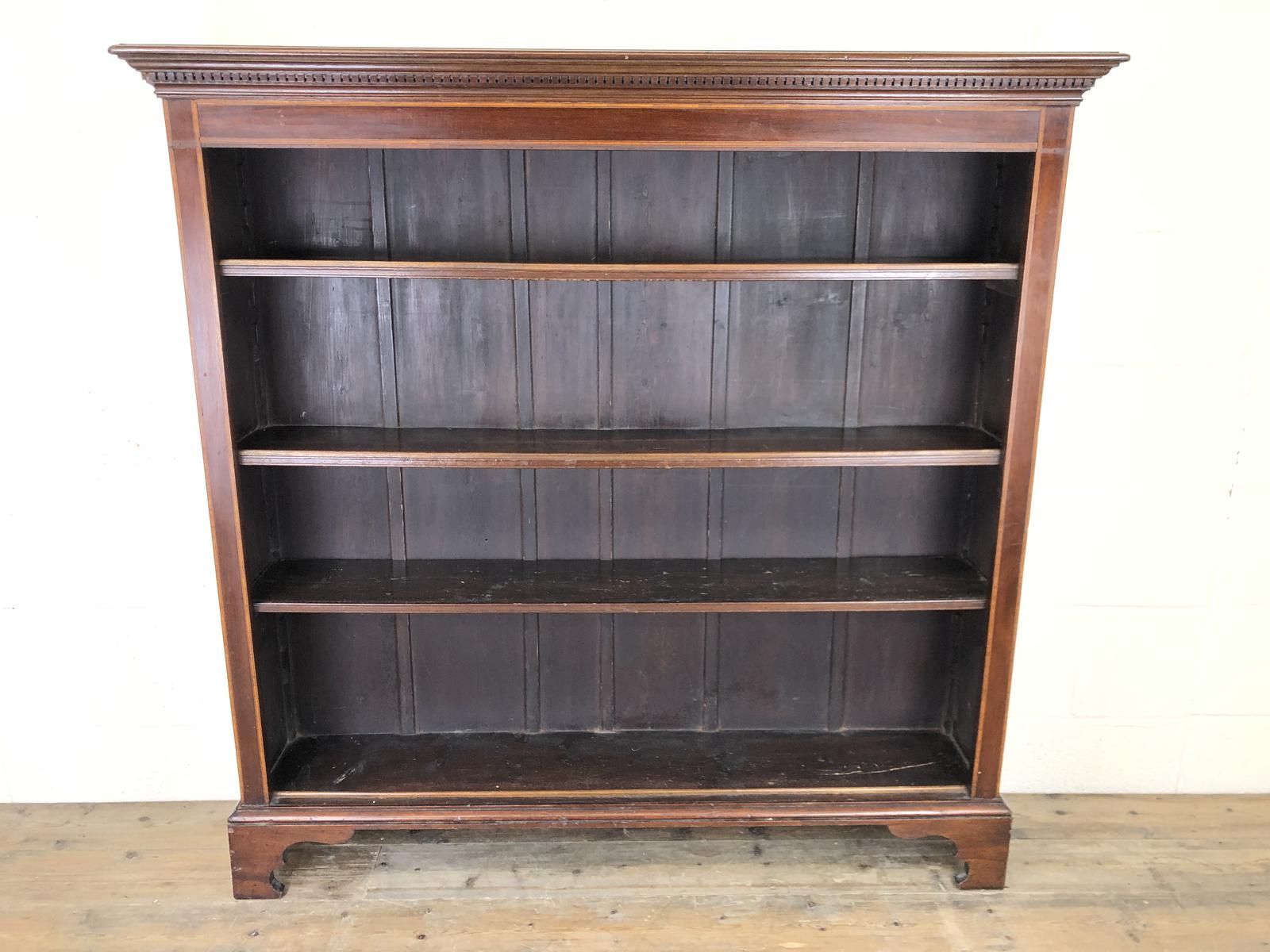 Victorian Inlaid Mahogany Freestanding Open Bookcase (M-1609) (1 of 6) Victorian Inlaid Mahogany Freestanding Open Bookcase (M-1609) (1 of 6)