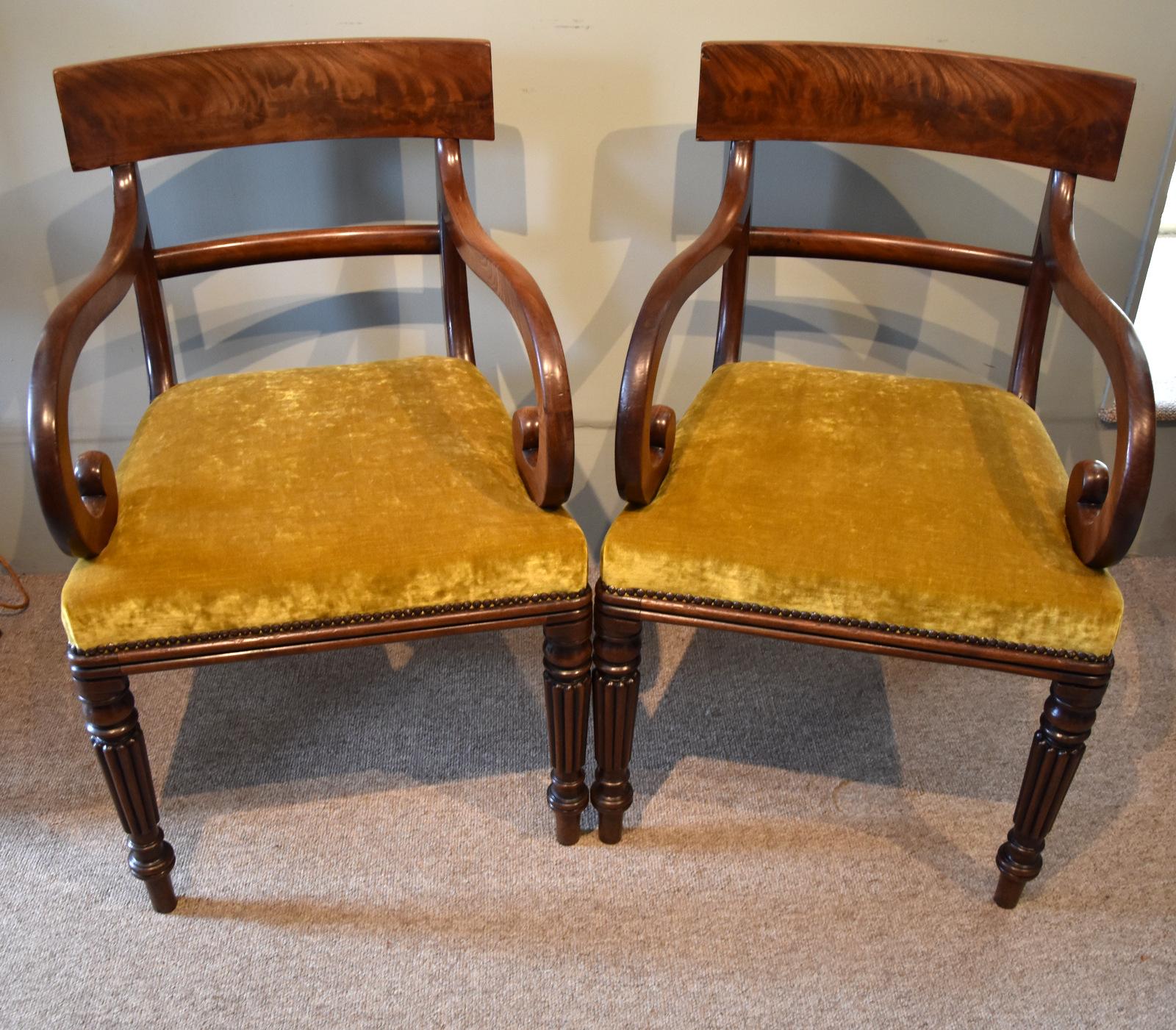 Pair of Regency Period Mahogany Armchairs (1 of 7)