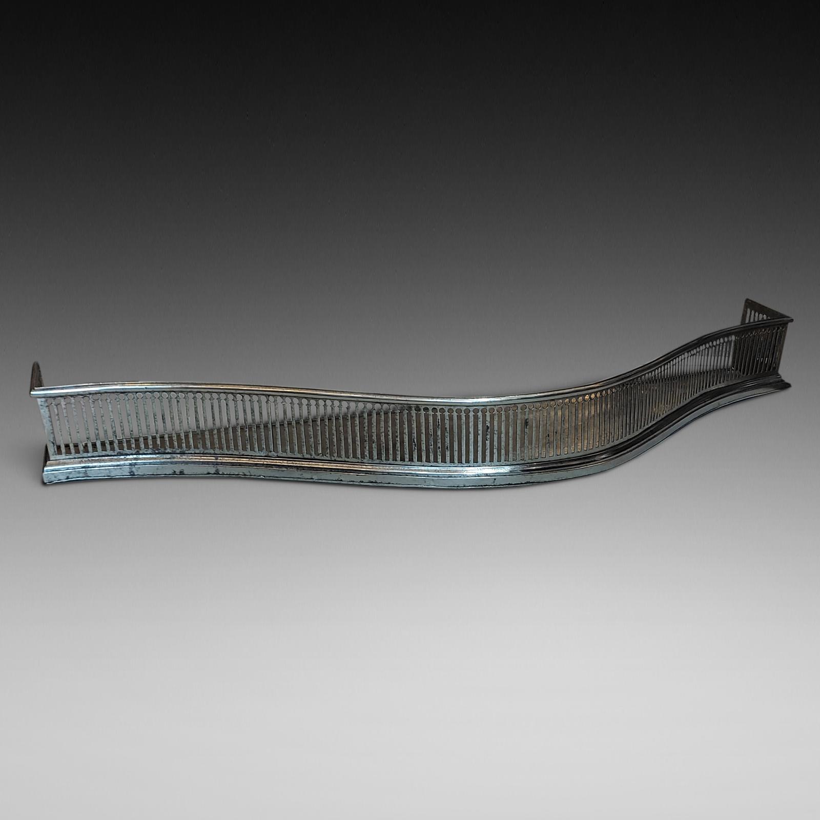 Georgian Steel Serpentine Fire Hearth Fender (1 of 6)