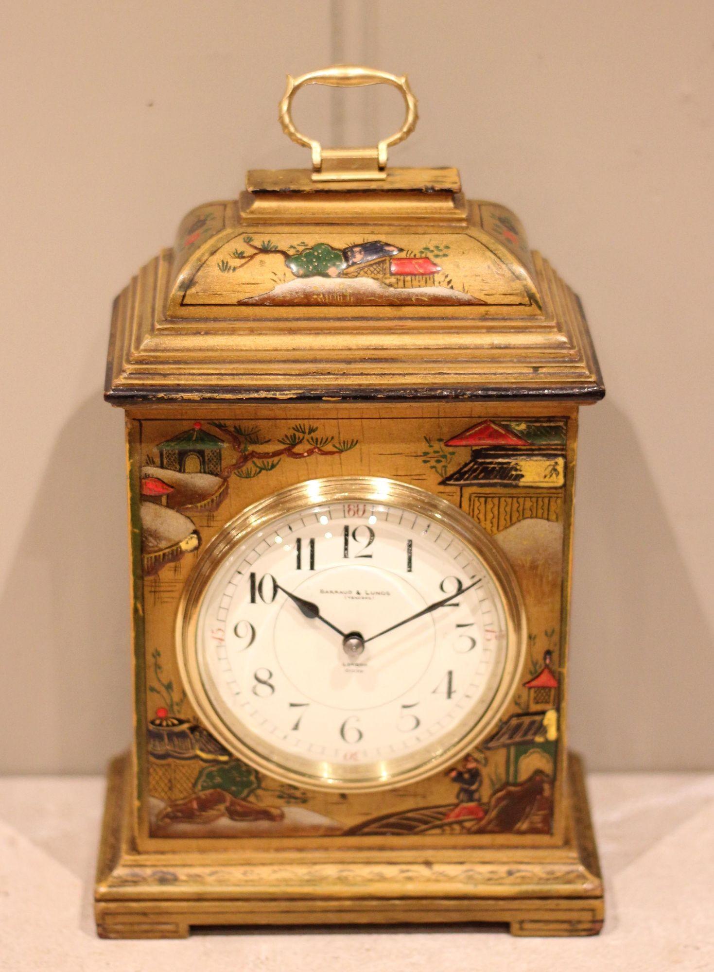 Small Chinoiserie Mantel Clock (1 of 12)