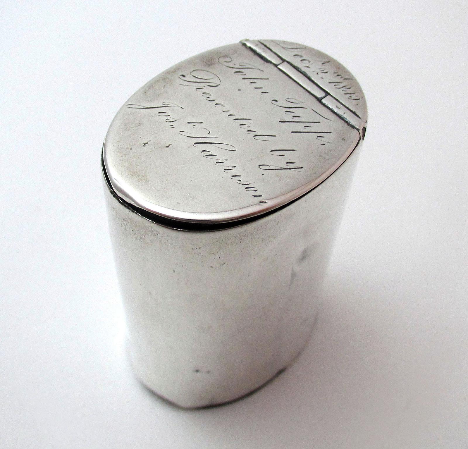 Rare Scottish Antique Solid Sterling Silver Georgian Snuff Canister Box 19th Century (1 of 7)