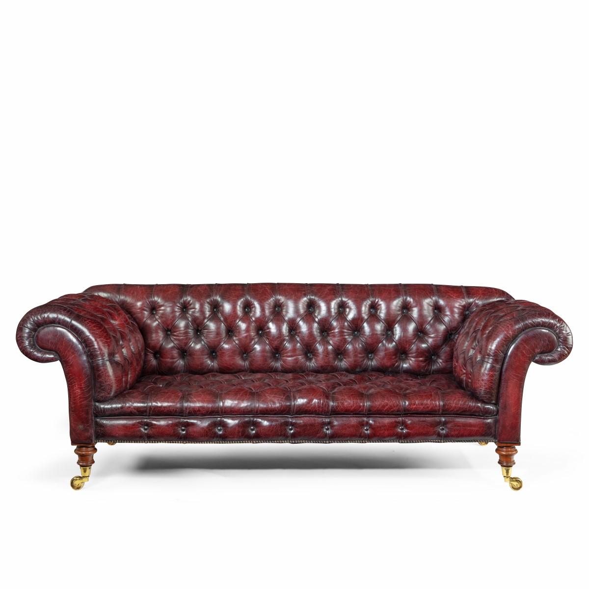 Victorian Deep Buttoned Chesterfield Settee (1 of 4)