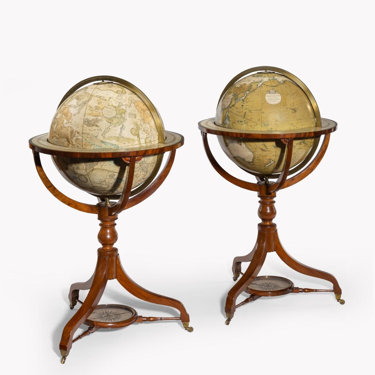 Pair of 18" Floor Standing Globes by C Smith & Son (1 of 6)