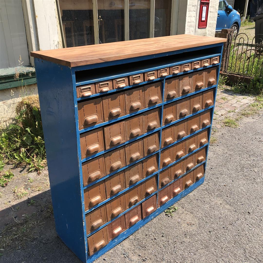 Vintage Industrial Bank of 59 Metal Drawers (1 of 22)