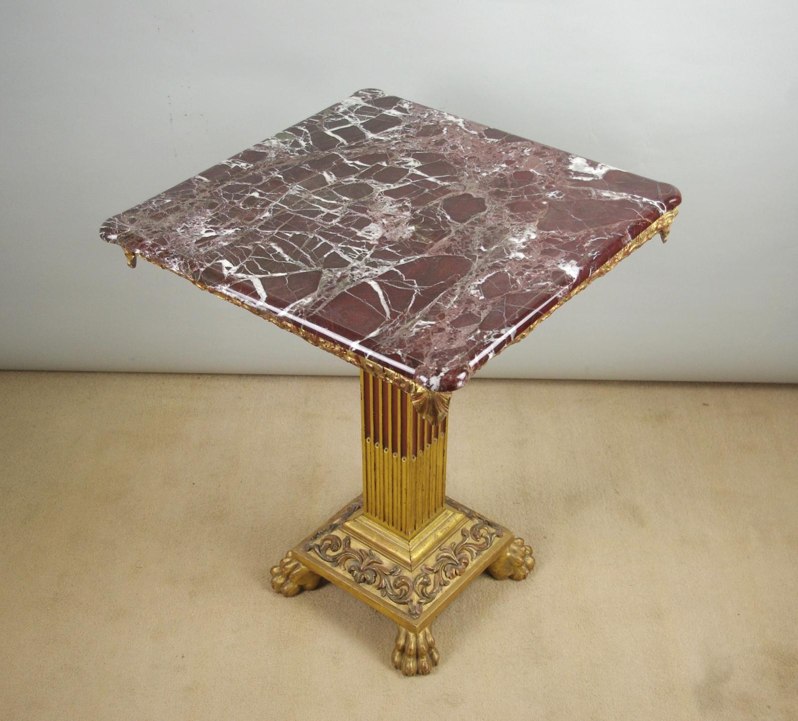 Victorian Gilt Centre / Occasional Table with Marble Top (1 of 10)