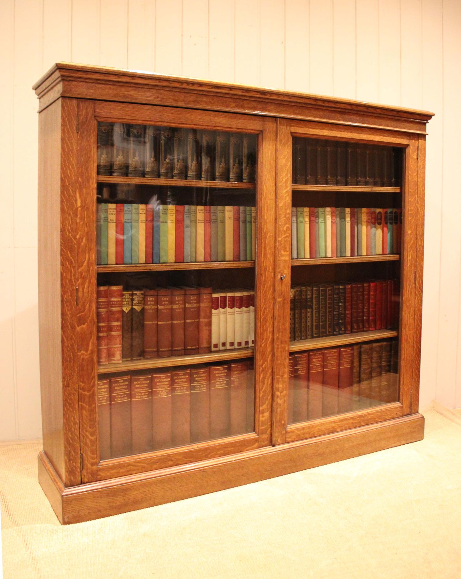 Large Oak Glazed Library Bookcase (1 of 12) Large Oak Glazed Library Bookcase (1 of 12)