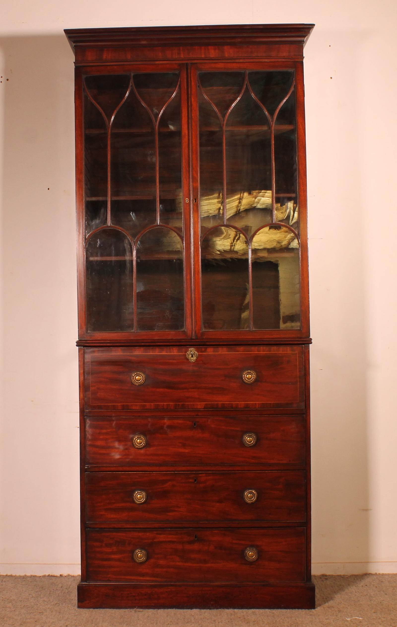 Mahogany Bookcase with Secretary - 18th Century (1 of 13)