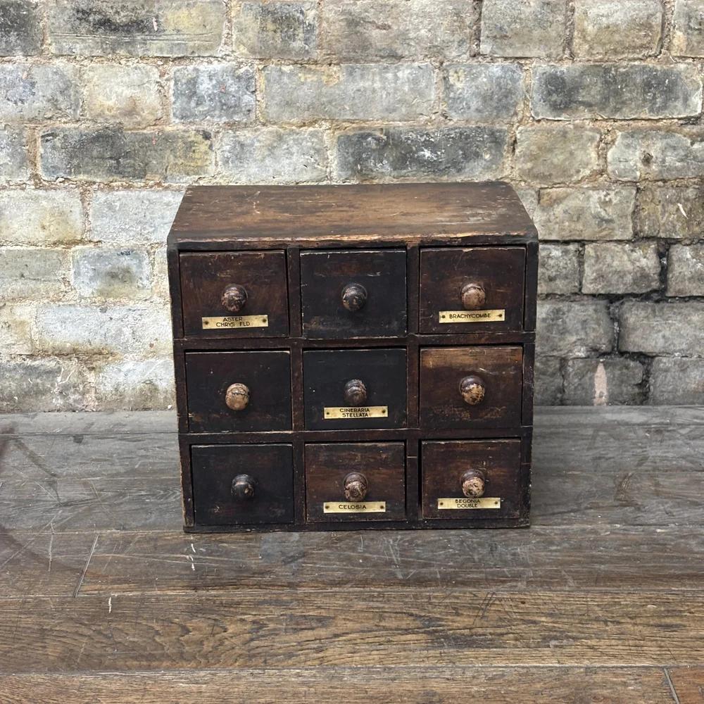 1900s English Florist's Seed Chest (1 of 6) 1900s English Florist's Seed Chest (1 of 6)
