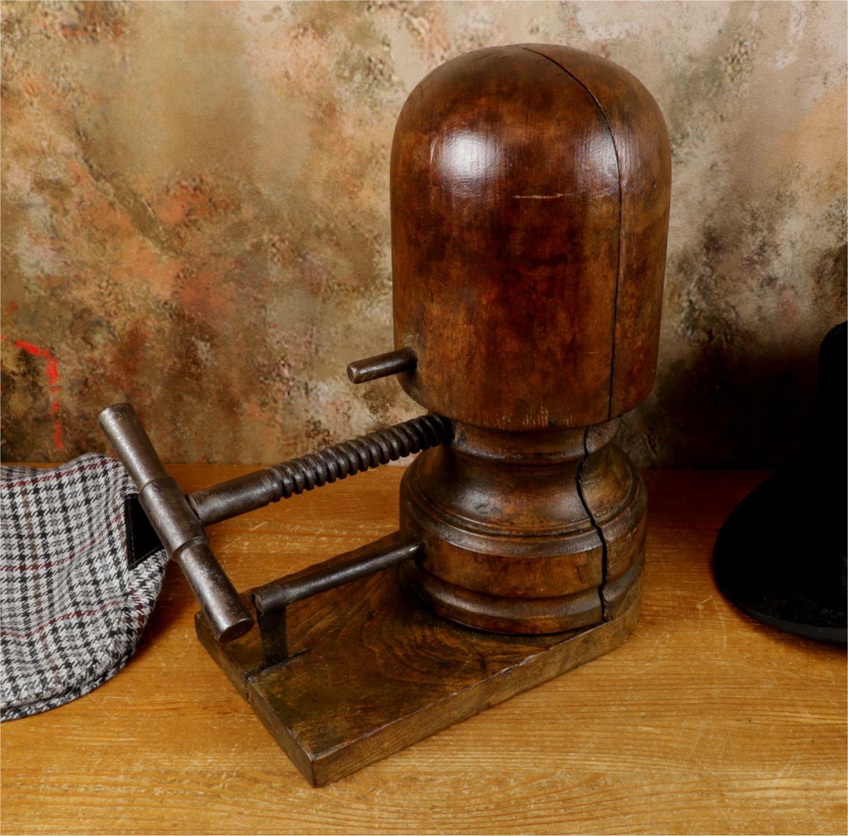 Antique Milliner's Hat Sizer. Wooden Hat Stretcher. Wig Display Stand (1 of 24) Antique Milliner's Hat Sizer. Wooden Hat Stretcher. Wig Display Stand (1 of 24)