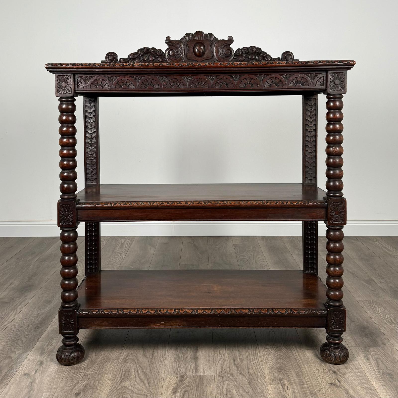 Antique 19th Century Carved Oak Buffet / Sideboard (1 of 11)