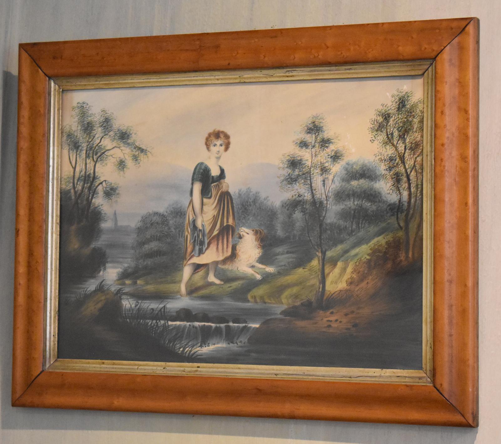 Fine Georgian Watercolour - Testing the Water (1 of 5) Fine Georgian Watercolour - Testing the Water (1 of 5)