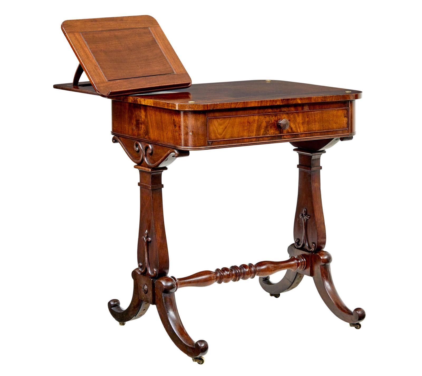 Mid 19th Century Writing Table With Folio Stand (1 of 10) Mid 19th Century Writing Table With Folio Stand (1 of 10)
