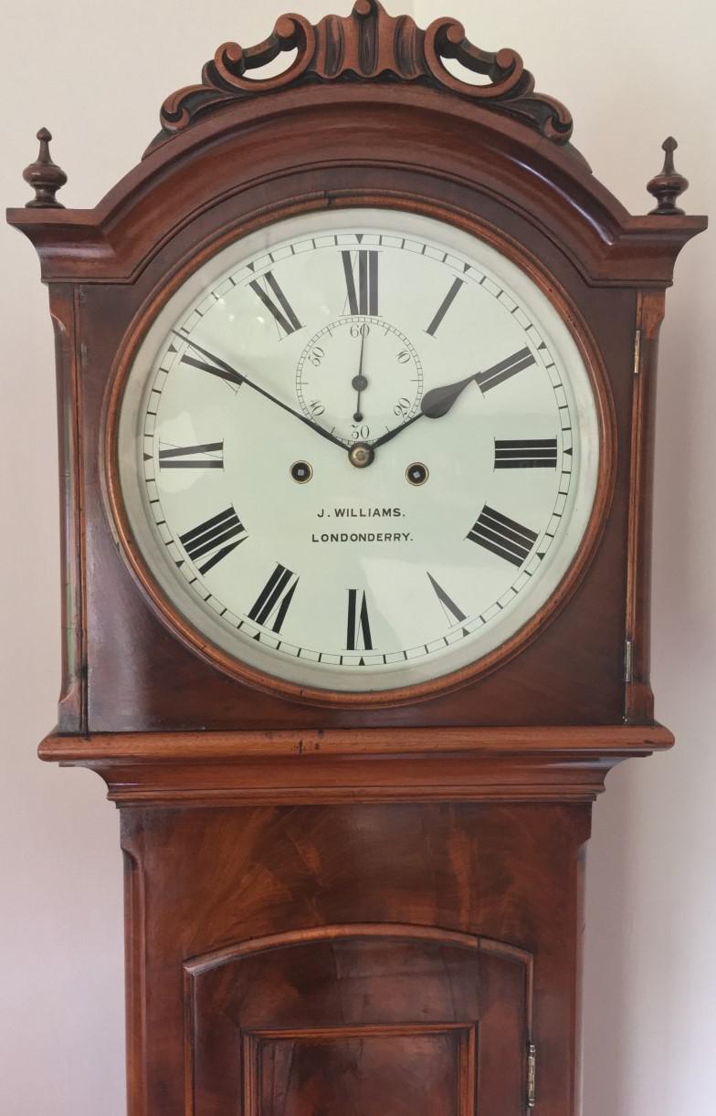 Gorgeous Eight Day Irish Longcase Clock Mid Nineteenth Century (1 of 9) Gorgeous Eight Day Irish Longcase Clock Mid Nineteenth Century (1 of 9)