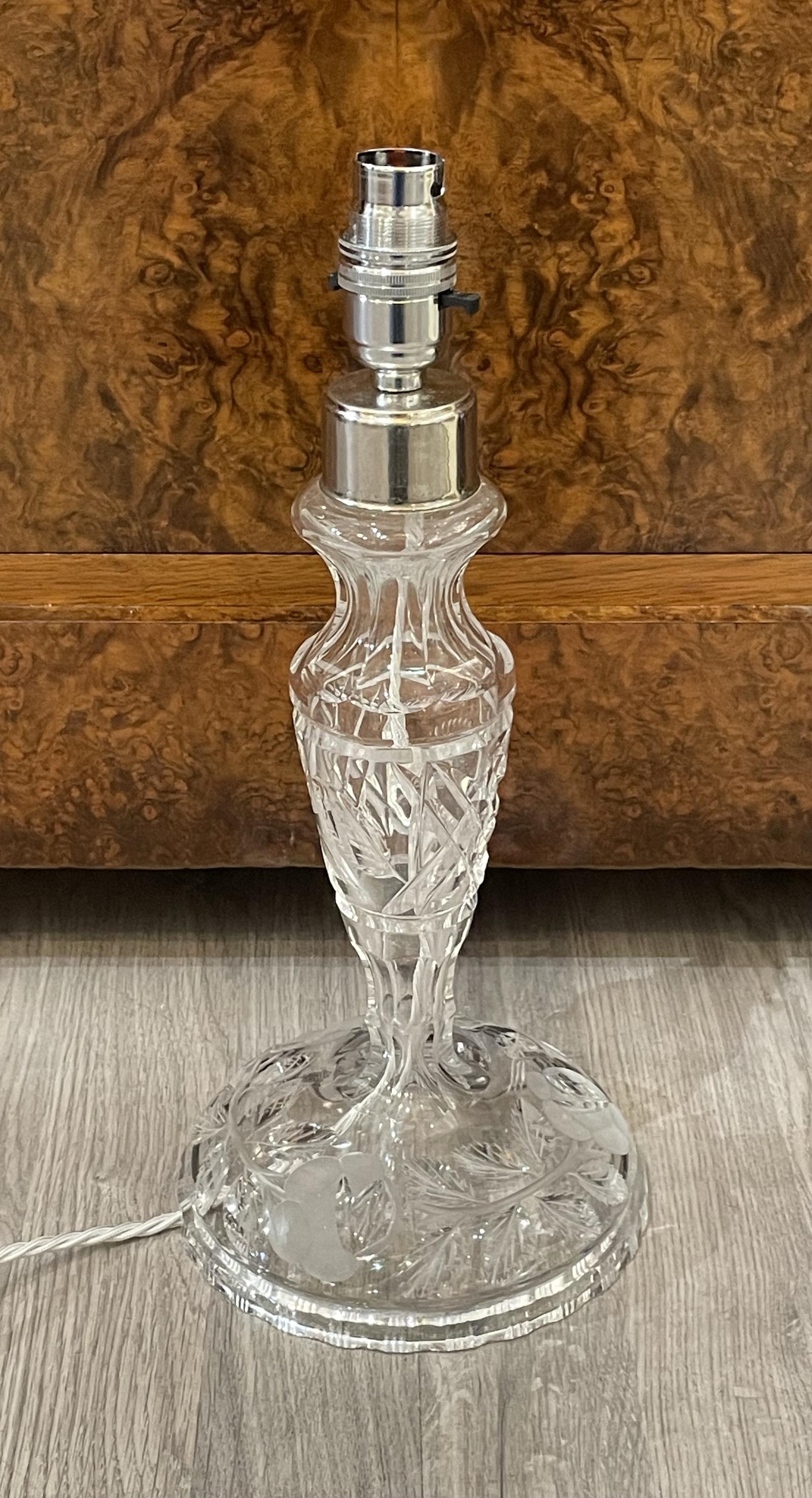 Pretty Cut Glass Table Lamp c.1930 (1 of 4) Pretty Cut Glass Table Lamp c.1930 (1 of 4)