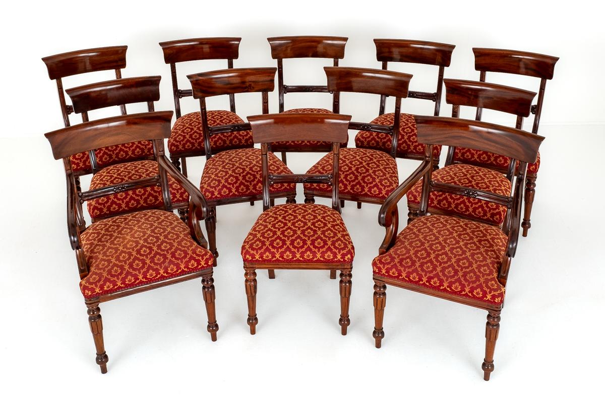 Set of 12 (10 + 2) William IV Style Mahogany Dining Chairs (1 of 14) Set of 12 (10 + 2) William IV Style Mahogany Dining Chairs (1 of 14)